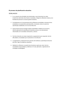 Planificación Educativa: Semejanzas Clave