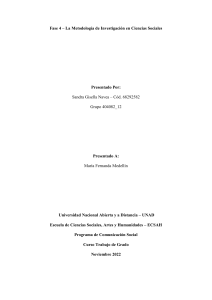 Metodología de Investigación en Ciencias Sociales: Comunicación Interna