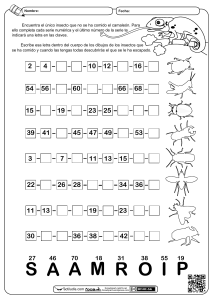 Hoja de Trabajo: Puzzle de Secuencias Numéricas