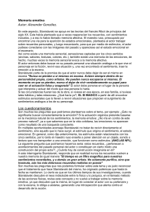 Memoria Emotiva: Stanislavski y el Método del Actor