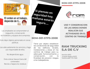 Guía de Seguridad NOM-001-STPS-2008 RAM Trucking