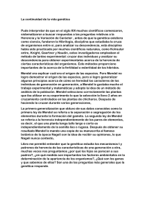 Historia de la Genética y Leyes de Mendel