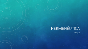 Hermenéutica: Campo Semántico y Traducción