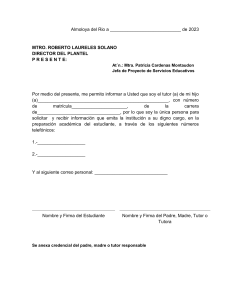 Autorización Tutor Académica - Información Estudiantil