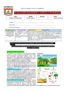 Evaluación Diagnóstica: Ciencia y Tecnología - 5to Secundaria
