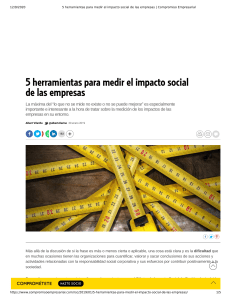 Medición del Impacto Social Empresarial: 5 Herramientas Clave