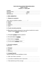 Pauta Evaluación Fonoaudiológica (+12 años)