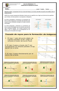 Guía de Aprendizaje: Formación de Imágenes en Lentes