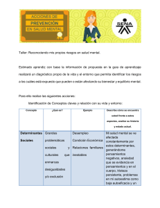Hoja de Trabajo: Evaluación de Riesgos de Salud Mental