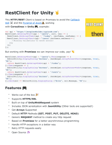 RestClient for Unity: API Documentation