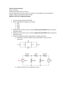 Taller de Circuitos Eléctricos: Leyes de Kirchhoff y Ejercicios