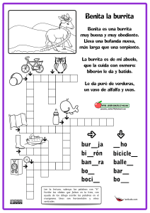 Benita la burrita: Ejercicio de lectoescritura con la letra 'b'