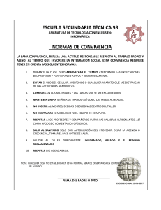Normas de Convivencia - Informática - Escuela Secundaria
