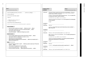 Cambridge First Speaking Exam Sample Paper