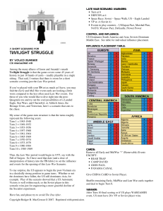 Twilight Struggle: Late War Scenario - C3i Magazine #19