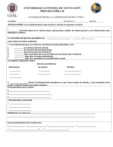 Composición Escrita: Repaso de Periodismo (Preparatoria)