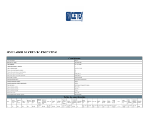 Simulador de Crédito Educativo: Condiciones y Tabla de Amortización