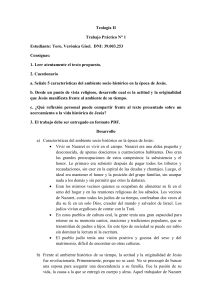 Teología II: Análisis Socio-Histórico de Jesús