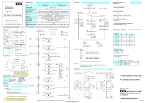 DM-18T Photoelectric Sensor Instruction Manual