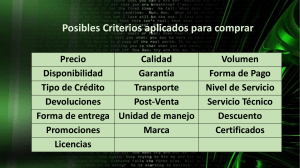 Criterios para Comprar