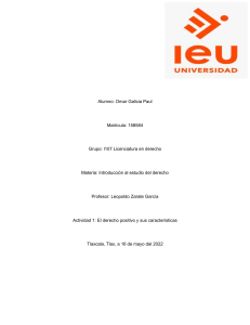 Derecho Positivo: Características y Perspectiva Jurídica