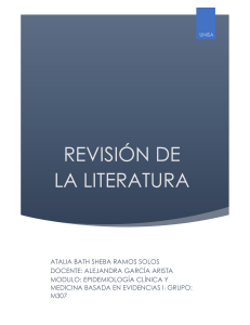 Revisión de la Literatura: Epidemiología Clínica