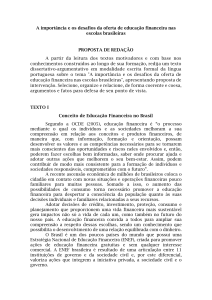 Educação Financeira nas Escolas: Redação e Desafios