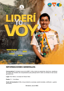 Anuncio Liderí MBC: Liderazgo Juvenil y Campamento