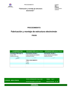 Procedimiento: Fabricación y Montaje de Electroimán