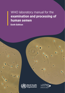 WHO Semen Analysis Manual: 6th Edition