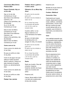 Cancionero Misa Divina Pastora 2023: Letras de Cantos Religiosos