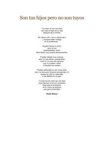 Tus Hijos: Poema de Khalil Gibran sobre la Paternidad