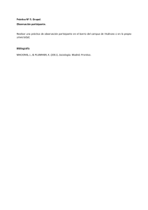 Observación Participante: Práctica Sociológica en Vicálvaro