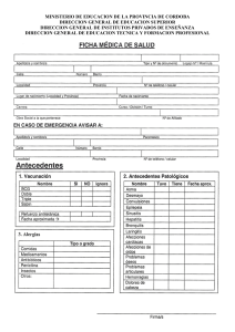 Ficha Médica de Salud: Información y Antecedentes