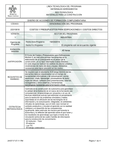 Costos y Presupuestos para Edificaciones II: Costos Directos
