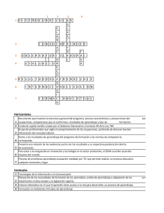 Crucigrama: Diseño Curricular y Formación Profesional