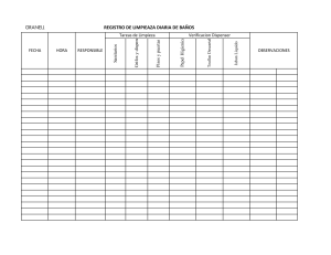 Registro de Limpieza Diaria de Baños
