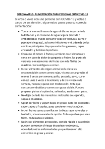 Alimentación para COVID-19: Guía Nutricional