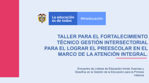 Gestión Intersectorial Preescolar: Atención Integral