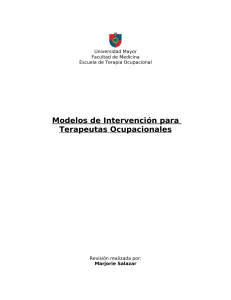 Modelos de Intervención en Terapia Ocupacional