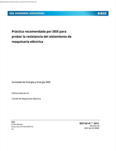 IEEE 43: Pruebas de Aislamiento en Maquinaria Eléctrica