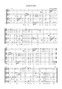 Partitura Musicale Agnus Dei di Dante Andreo