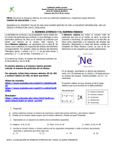 Guía de Química: Estructura Atómica y Números Atómicos