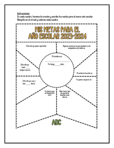 Hoja de Trabajo de Metas para el Año Escolar (Primaria)