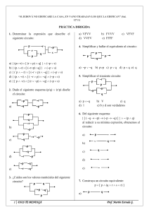 Práctica de Lógica Proposicional: Circuitos y Simplificación