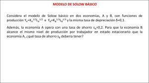 Ejercicios Modelo Solow Básico: Economía y Crecimiento