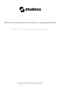 Acuerdo de Accionistas con Vesting Agreement