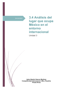Análisis de la Competitividad Internacional de México
