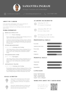 Samantha Ingram - Heritage Consultant & Archaeologist CV