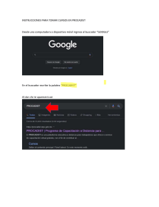Instrucciones PROCADIST: Cómo tomar cursos online